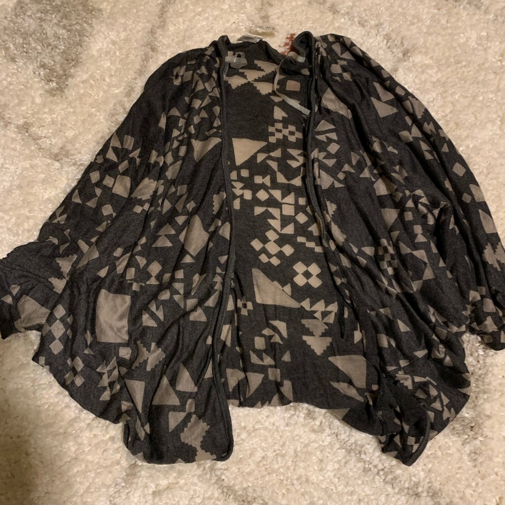 Grey and brown cardigan